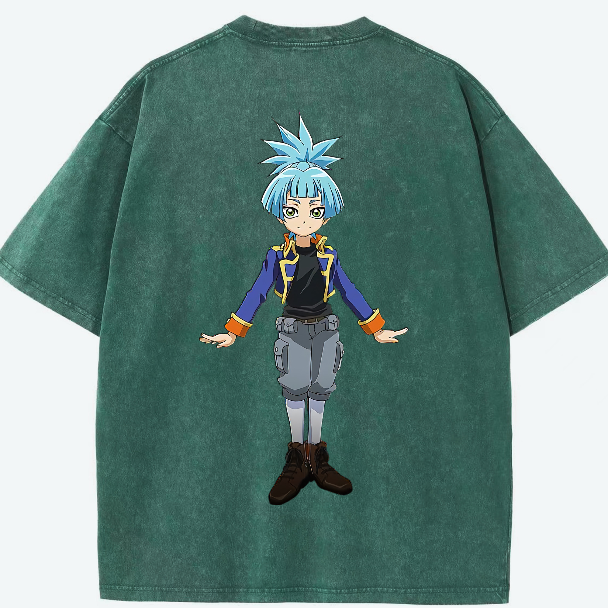 （画像用） 遊☆戯☆王 Yu-Gi-Oh! 綿100% ヴィンテージ風 半袖Tシャツ（背面プリント）